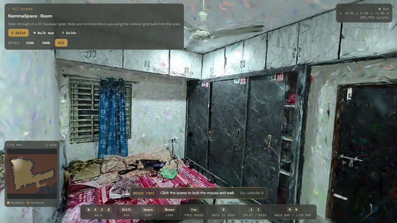The viewer with live map and controls